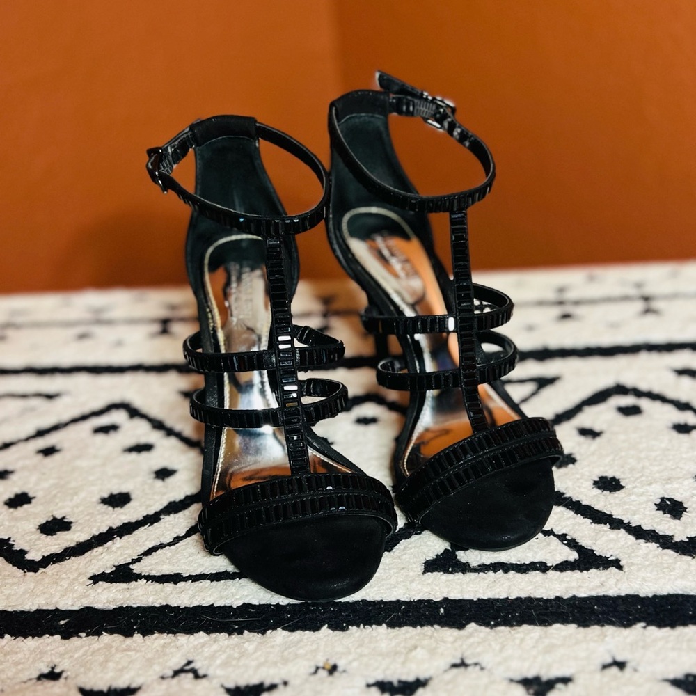 Giani Bini Black Strappy Heels